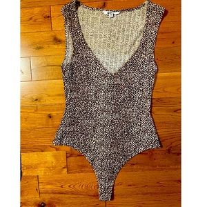 BB Dakota Leopard Print Thong Bodysuit